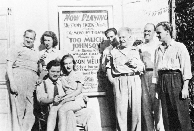 1930s Mens Fashion Too Much Johnson Too Much Johnson cast and crew, including Howard Smith, Mary Wickes, Orson Welles, Virginia Nicolson Welles, William Herz, Erskine Sanford, Eustace Wyatt, and Joseph Cotten circa August 1938.