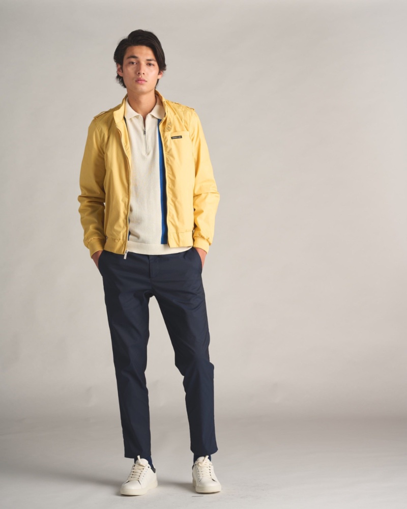 80s Fashion Men Members Only Jacket Soft Yellow 80s Fashion Men Members Only Jacket Soft Yellow