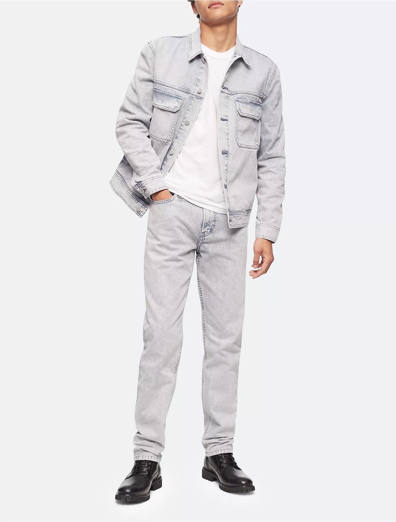 Calvin Klein Acid Wash Jeans Men Slim Straight Calvin Klein Acid Wash Jeans Men Slim Straight