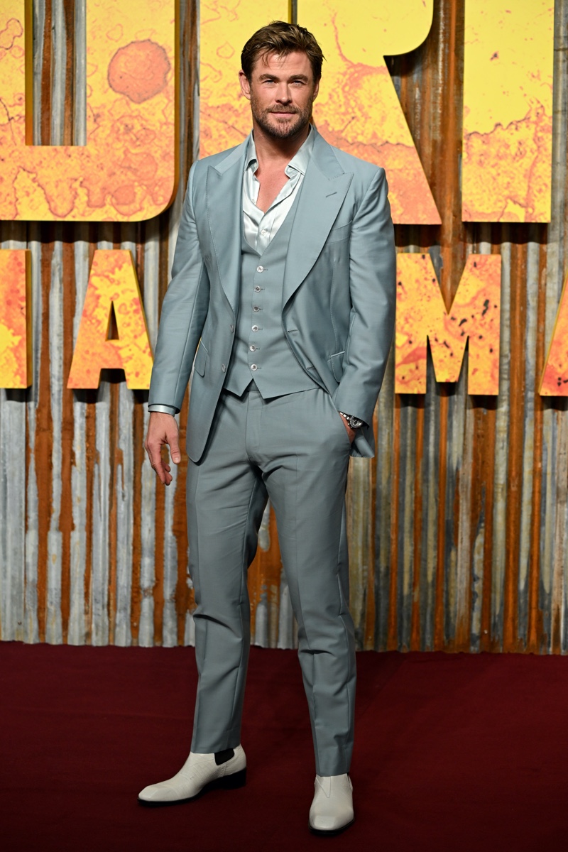 Chris Hemsworth 2024 Furiosa A Mad Max Saga UK Premiere Tom Ford Attending the UK premiere of Furiosa: A Mad Max Saga, Chris Hemsworth impresses in Tom Ford.
