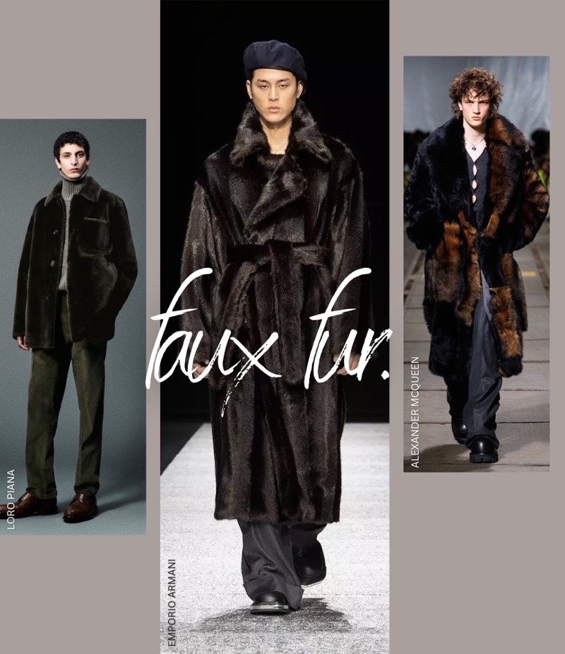 Fall 2024 Trend Men Faux Fur Men's Fall 2024 Fashion Trend Faux Fur