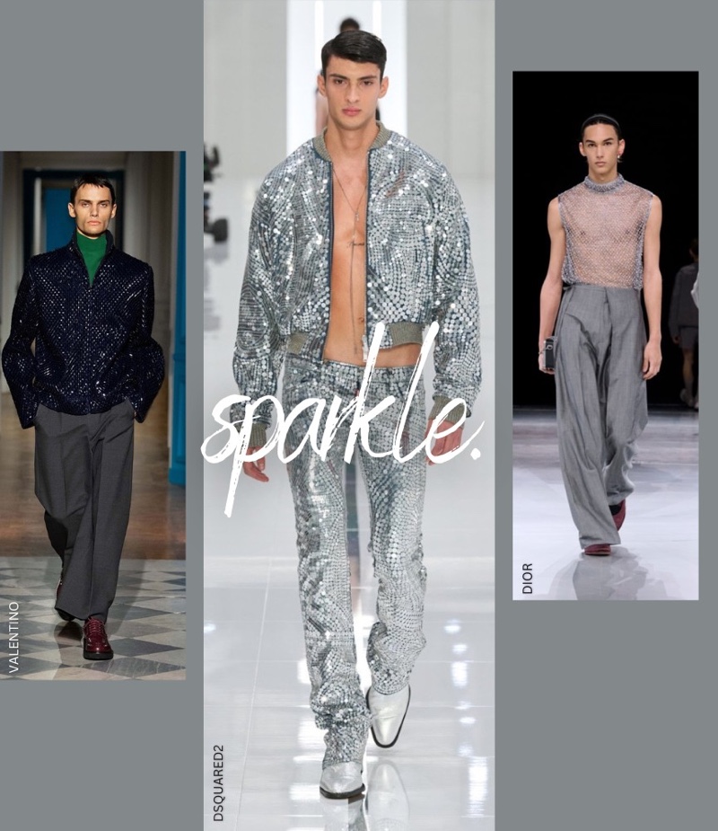Fall 2024 Trend Men Sparkle Men's Fall 2024 Fashion Trend Shimmer and Sparkle