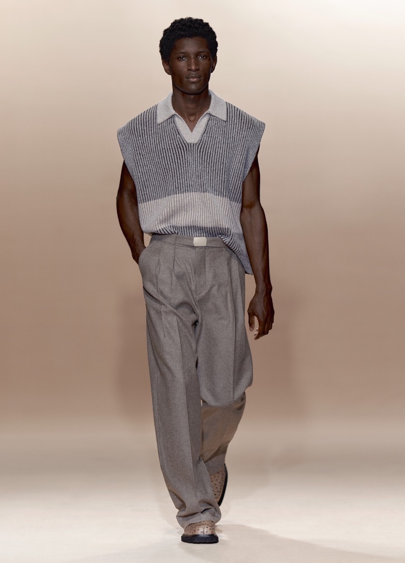 Filippa K Fall Winter 2024 Grandpacore Trend Filippa K fall-winter 2024 collection grandpacore trend sweater vest