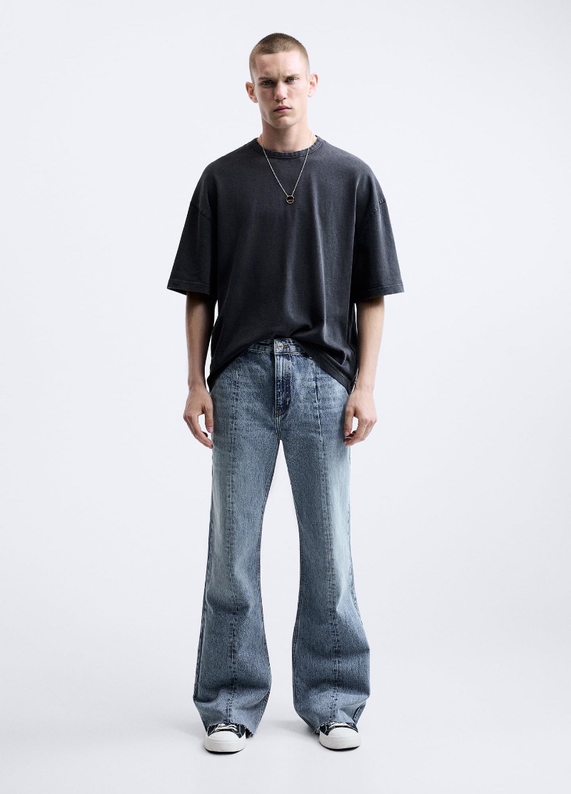 Flared Cut Jeans Men Zara Flared Cut Jeans Men Zara
