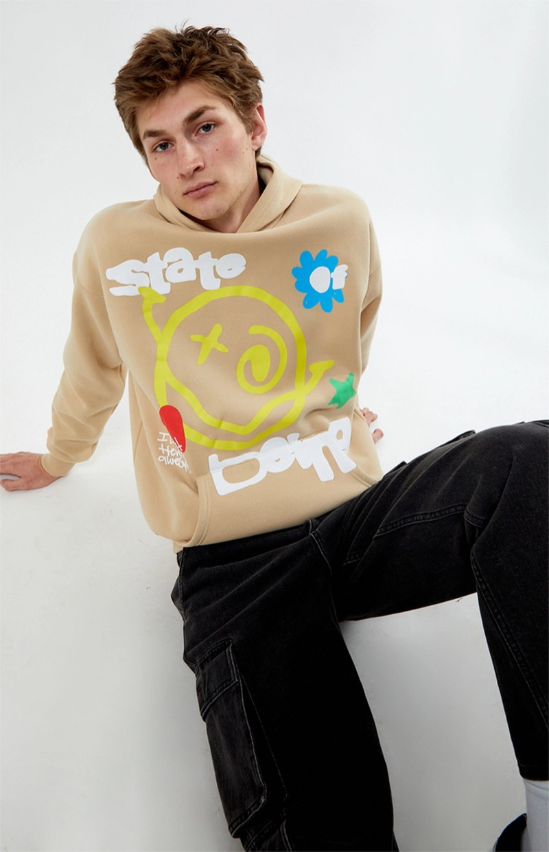Gen Z Casual Wear PacSun Web of Smiles Puff Hoodie Gen Z Casual Wear Hoodie PacSun