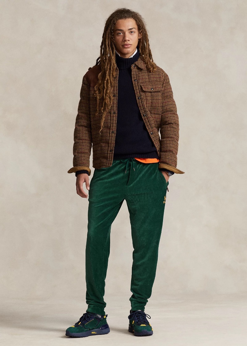 Green Knit Corduroy Jogger Pant Ralph Lauren Men Green Knit Corduroy Jogger Pant Ralph Lauren Men