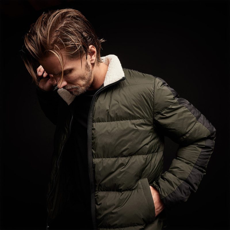 James Perse Side Stripe Puffer Jacket Men Nothing quite says winter like the puffer jacket, which takes many forms.