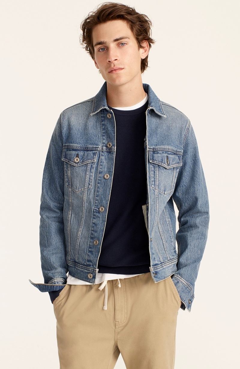 JCrew Denim Trucker Jacket Men J.Crew Denim Trucker Jacket Men