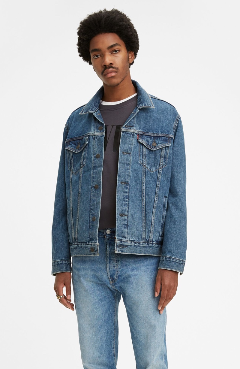 Levis Mens Denim Trucker Jacket Levi's Mens Denim Trucker Jacket