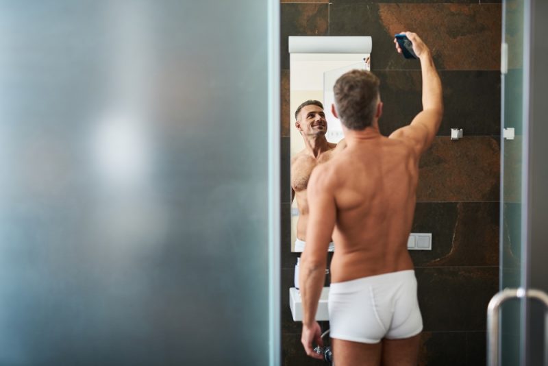 Man Bathroom Underwear Selfie Men's Underwear Fit Comfort