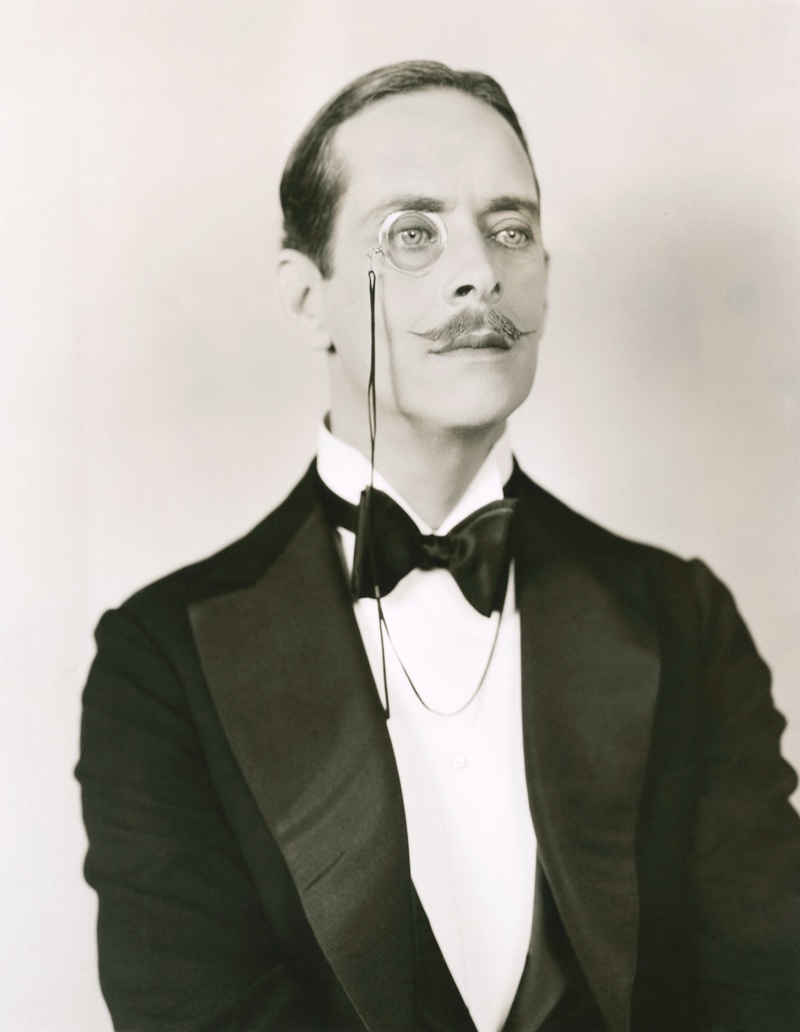 Man Bow Tie 1920s Monocle The bow tie was a popular accessory of the 1920s.