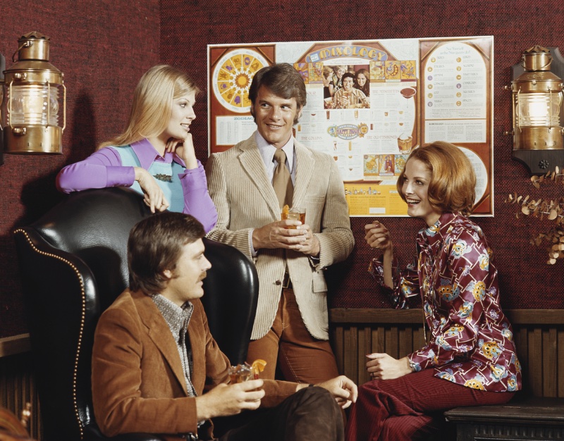 Mens 70s Style Corduroy Jacket Group Talking Corduroy wasn't just relegated to pants and nerd outfits for the 1970s; brown jackets reigned supreme.