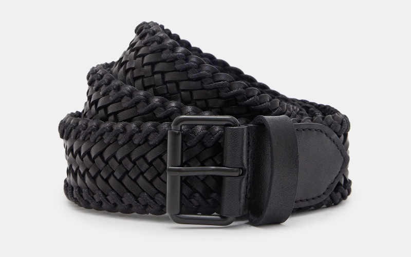 Mens Summer Fashion AllSaints Walter Woven Leather Belt Men's Summer Fashion AllSaints Walter Woven Leather Belt