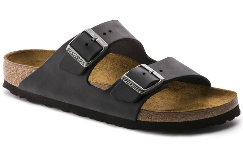 Mens Summer Fashion Birkenstock Arizona Oiled Leather Sandals Black Men's Summer Fashion Birkenstock Arizona Oiled Leather Sandals Black