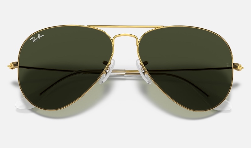 Mens Summer Fashion Ray Ban Aviator Classic Sunglasses Polished Gold Frame Men's Summer Fashion Ray-Ban Aviator Classic Sunglasses Polished Gold Frame