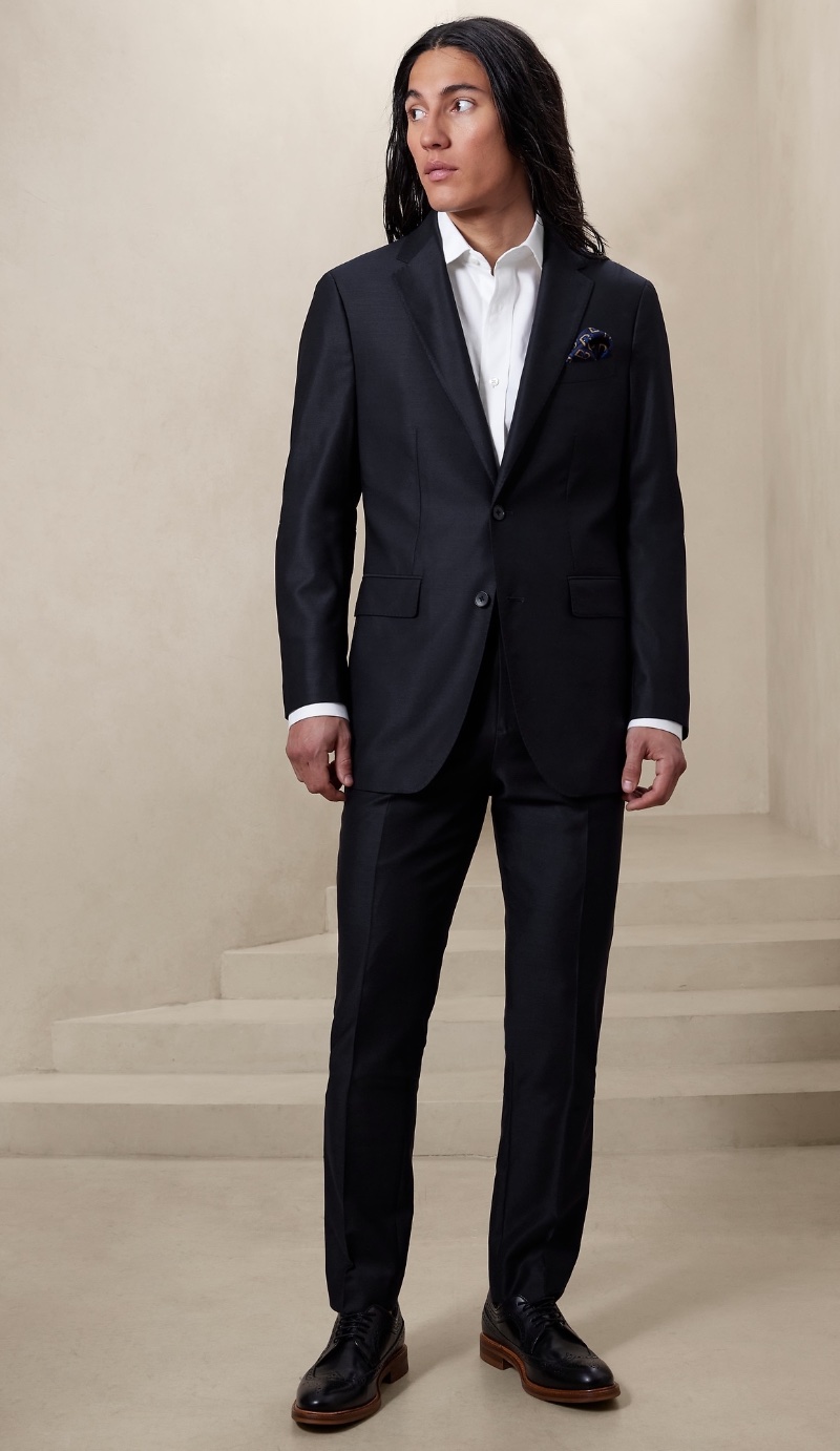 Navy Suit Signature Italian Hopsack Banana Republic Navy Suit Signature Italian Hopsack Banana Republic