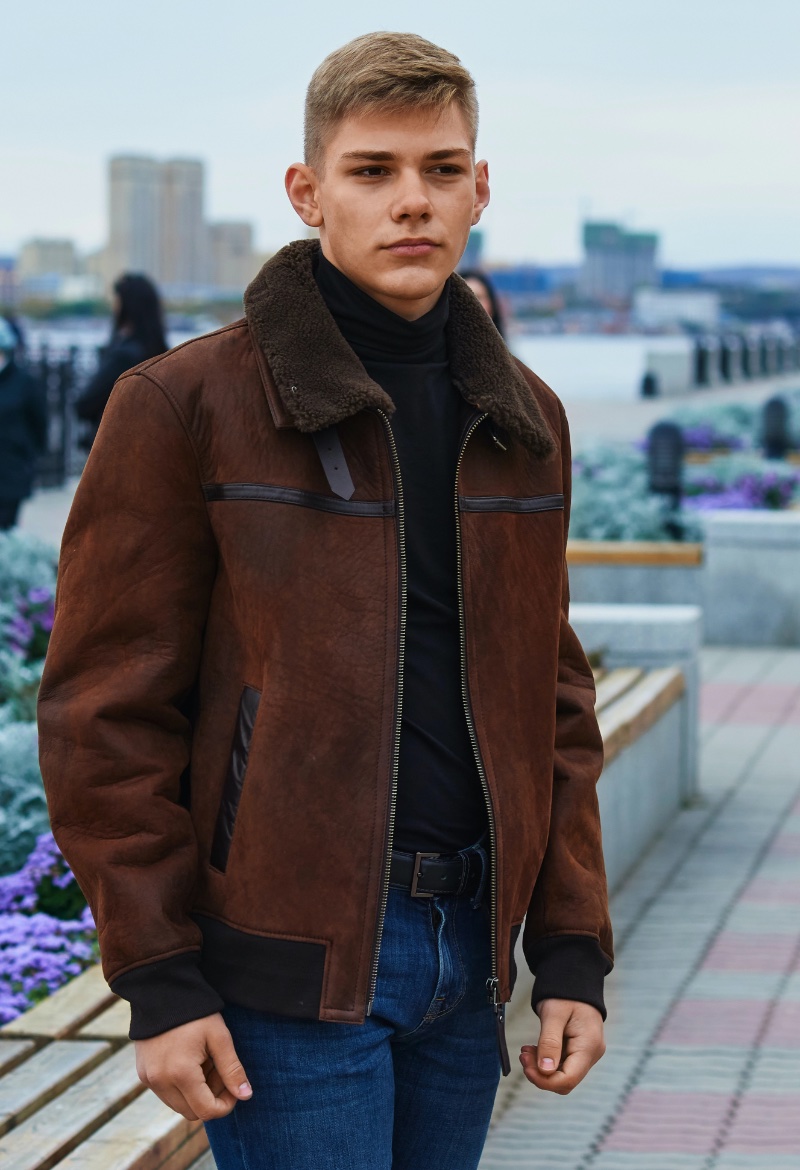 Shearling Jacket Jeans Outfit Fall Fashion Men Shearling Jacket Jeans Outfit Fall Fashion Men