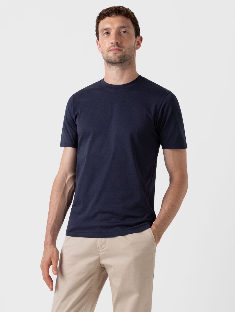 Sunspel Riviera Midweight T Shirt Sunspel Riviera Midweight T-Shirt