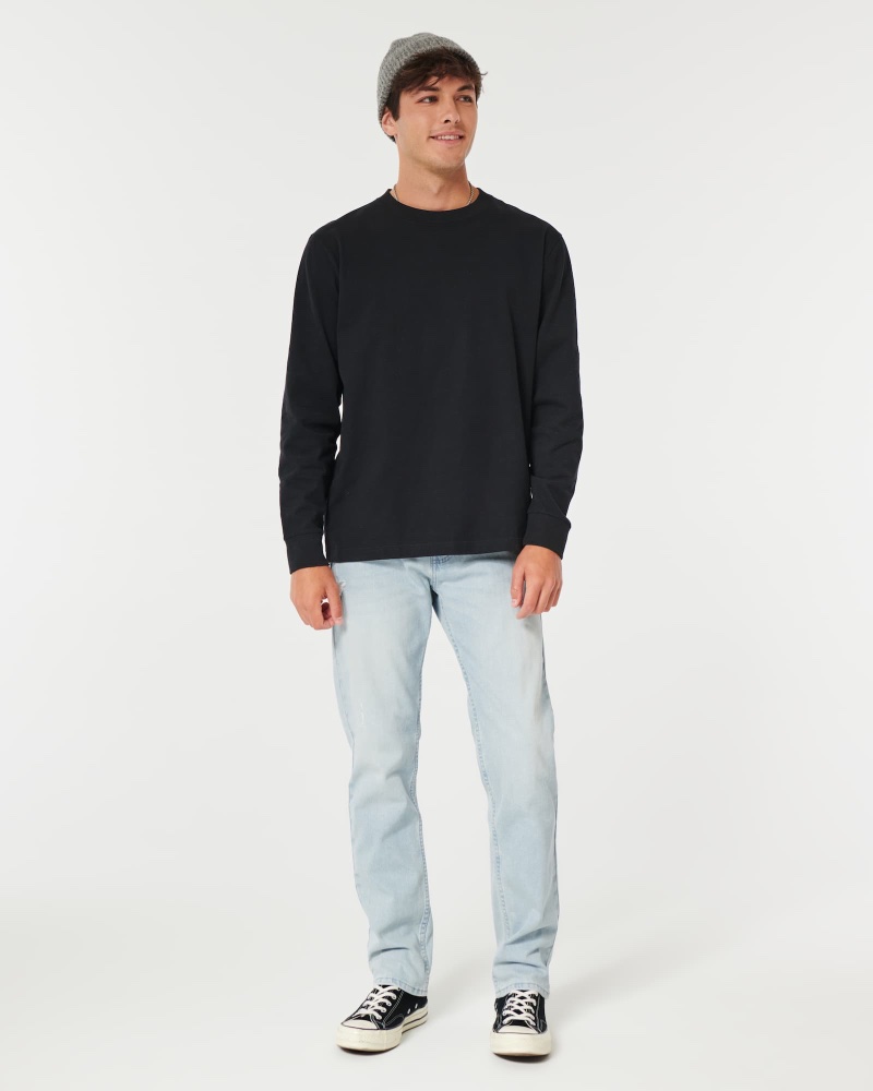 Types of Jeans Men Slim Straight Hollister Ripped Light Wash Types of Jeans Men Slim Straight Hollister Ripped Light Wash