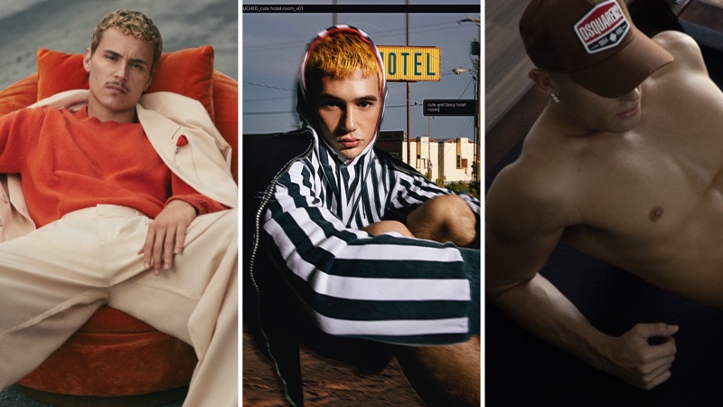 Week in Review 1 Week in Review: Arón Piper, photographed by Michael Schwartz for Vogue Man Turkey, Julio Taeño captured by Ana Abril for GQ Portugal, and Josh McGregor for the Dsquared2 spring-summer 2024 underwear campaign.