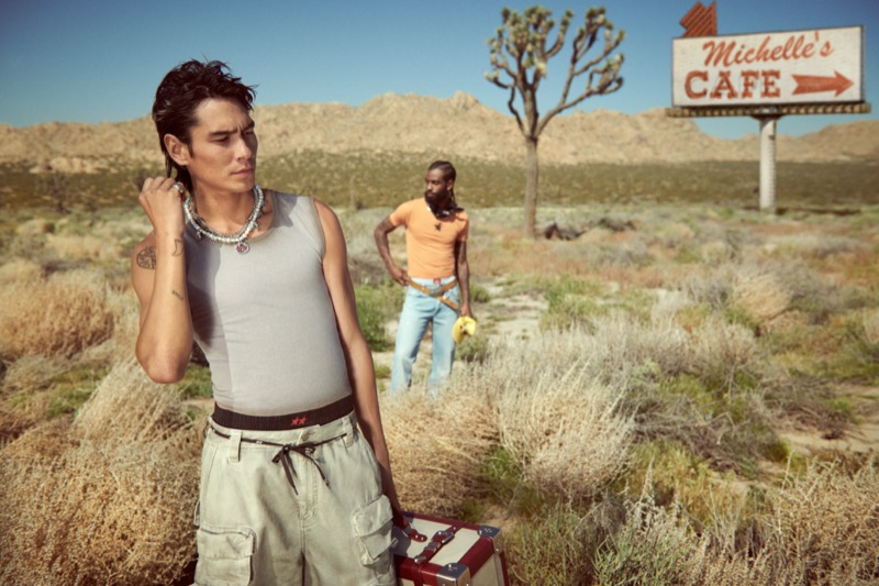 Zara x TwoJeys Campaign 2024 005 Skateboarders Evan Mock and Carlisle Aikens star in the Zara x TwoJeys collection campaign.